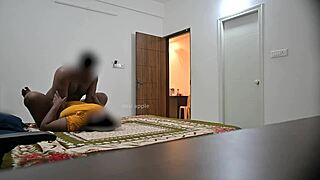 Maid pauses cleaning for blowjob then gets hard pussy pounding