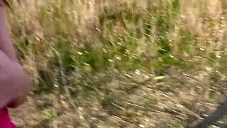 skinny pretty amateur euro chick bent over banged hard outdoors fingered to moaning orgasm quickie