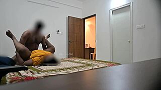 Maid pauses cleaning for blowjob then gets hard pussy pounding