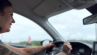 uber driver woman pays fare with tight ass ride moaning as he cums inside cunilingus first