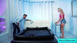 busty skyler storm: 'feel my nuru gel tits rub seth's cock'