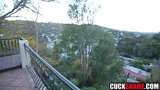 Hubby watch me deepthroat and fuck this cock outdoors while you sit there cucked!