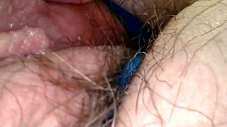 Married guy barebacks milf missionary style with hairy pussy close-ups and cum cover