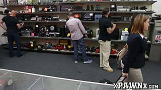 desperate broke milf trades her juicy cunt for cash at pawnshop?