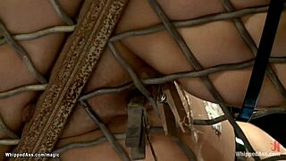 Lesbians chain into train position for bound anal domination