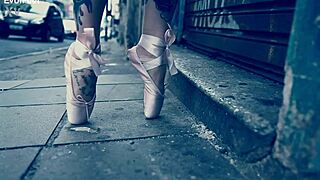 who's the sexiest fetish ballerina getting choked and gagging outdoors?!