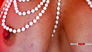 big ass milf rides cock wildly while savoring her own juicy fluids and natural tits