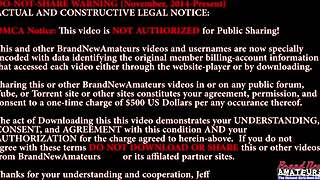 horny brunette whitney rubs shaved pussy while milking thick cock pov