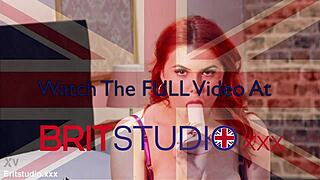 god, this british redhead's pounding her tight cunt with that dildo...
