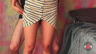 Sexy Filipina Amateur Lifted Skirt Bent Over For Thigh Fuck And Pussy Pound