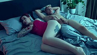 damn stepmom rides my cock wild doggystyle cowgirl in our hotel bed