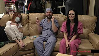 the procedure with blaire celeste's pierced nipples and shaved pussy up close