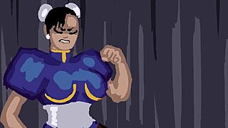 Juri Dominates Chun Li In Muscular Street Fight Feng Shui Sex Game