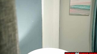 stepmom invites young guy to join her shower for intimate washing and touching