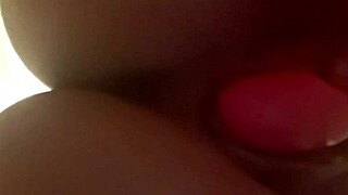 Juicy Latina spreads tight pussy for close-up DP buttplug fingering and real orgasm