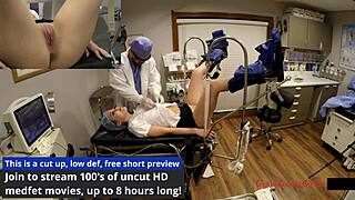 the procedure with blaire celeste's pierced nipples and shaved pussy up close