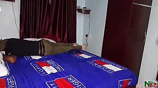 yo my friend left me alone with his big tits ebony girlfriend and i banged her doggystyle part 2