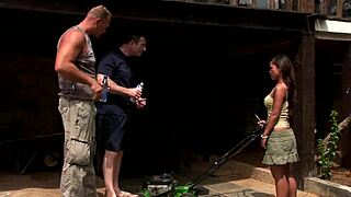 petite asian jade sin double penetrated rough by american bwcs outdoors