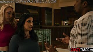 big tits arab milf sarah gets her pussy licked 😍 then interracial fucked hard with lily labeau 👅💦