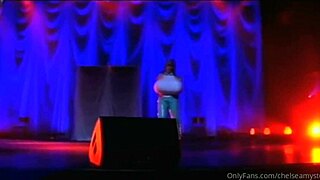 You won't believe the bustiest stripper dancing with huge ripped clothes