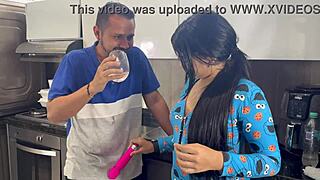 Mia Montiel seduces plumber in pajamas while craving daily fucks