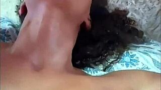 Skinny busty Latina Nati rides rough reverse cowgirl to facial cumshot