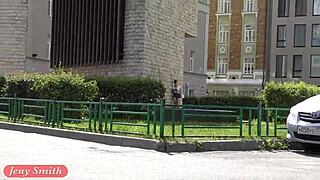 check out jeny smith's cute legs flashing under that short public upskirt babe