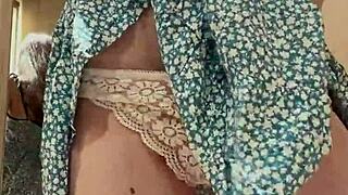 i got caught tryin this cute dress on it fits sooo good!!