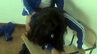 wtf this cute student isn't innocent she gets fucked hard by classmate in classroom