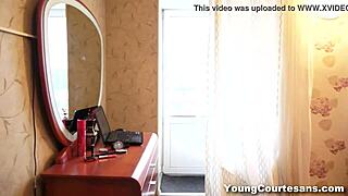 How does 18+ teen courtesan Jalace strip kiss shave pussy orgasm from ripped clothes fuck?