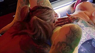 freaky arcade lesbians misty meaner and jordan sky squirt huge tits toys outdoors