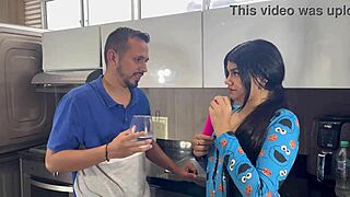 Mia Montiel seduces plumber in pajamas while craving daily fucks