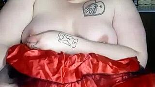 she spreads wide fucking her pussy hard in solo play