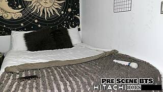 ditria rose moans spreading pierced tits with vibrator backstage