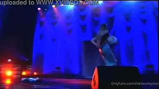 You won't believe the bustiest stripper dancing with huge ripped clothes