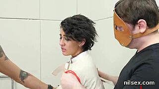 bdsm slut endures brutal assfucking and atm in pain asylum