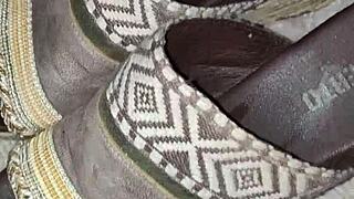 Cum all over my stepmom's sexy heels right now!