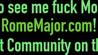 CURVY JAYLENE RIO in red lingerie takes ROME MAJOR'S huge cock deep in her wet twat