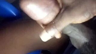 african cutie shows off sloppy deepthroat lips sucking cum down her throat