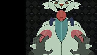 yo, female cinderace gives epic titty fuck blowjob game 😍💦 bunny boobs banging cum