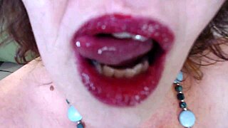 wanna be my tiny snack? giantess milf with big tits swallows you whole