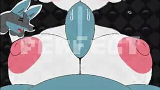 yo, female cinderace gives epic titty fuck blowjob game 😍💦 bunny boobs banging cum