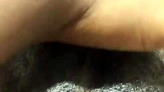 my wet black pussy throbs as i rub to shaking orgasm in homemade clip