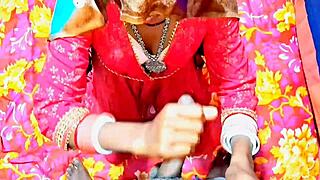 Bhabhi in red suit gets fucked hard desi style bra exposed 🔥👗🍆