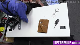 Officer Jacks Strips Luscious Liftermilf Body for Security Check!