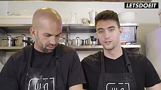 Stepmom Miss Jackson takes two cocks pounding her at the pizzeria as latina milf craves more