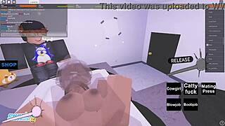 roblox whore gets pounded in wild virtual 3-way session