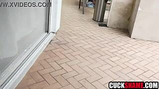 cuck hubby watches young blonde wife deepthroat old guest's monster cock