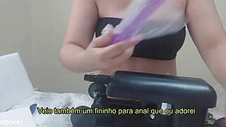 She Unboxes New Sex Machine Toy and Rides It to Shaking Orgasm