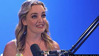 ozzie blonde milf charlie forde fingers her pussy to orgasm during steamy podcast interview